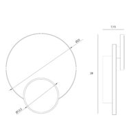Maxlight-W0395-Kinkiet-Travertino-14W--rys-techniczny